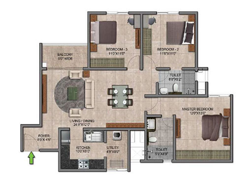 Prestige Jindal City floor plan